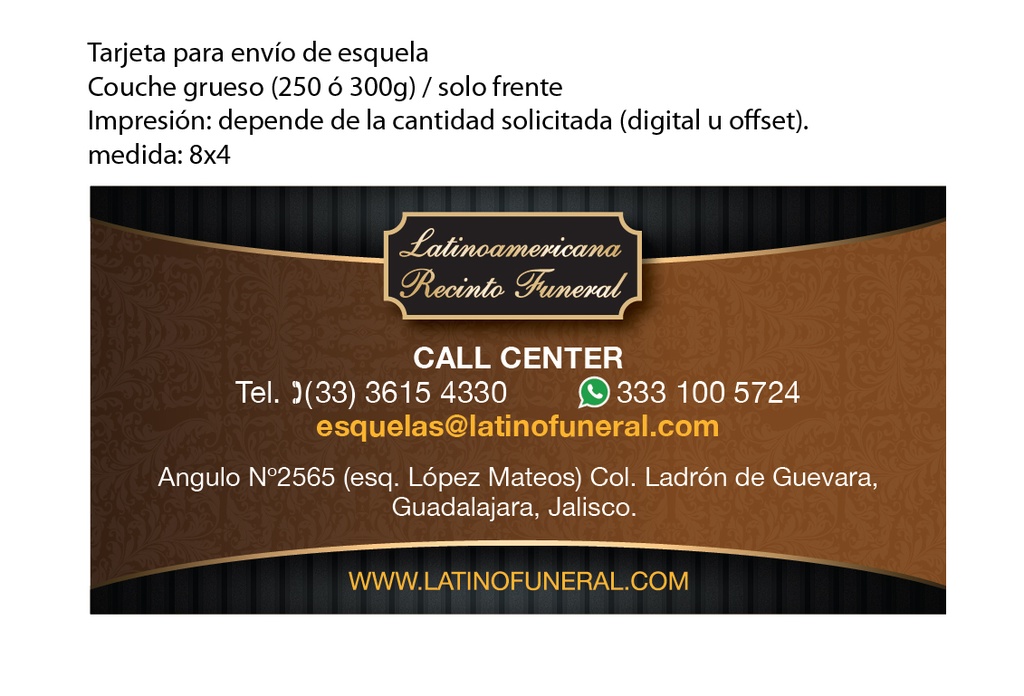 TARJETAS DE CALL CENTER