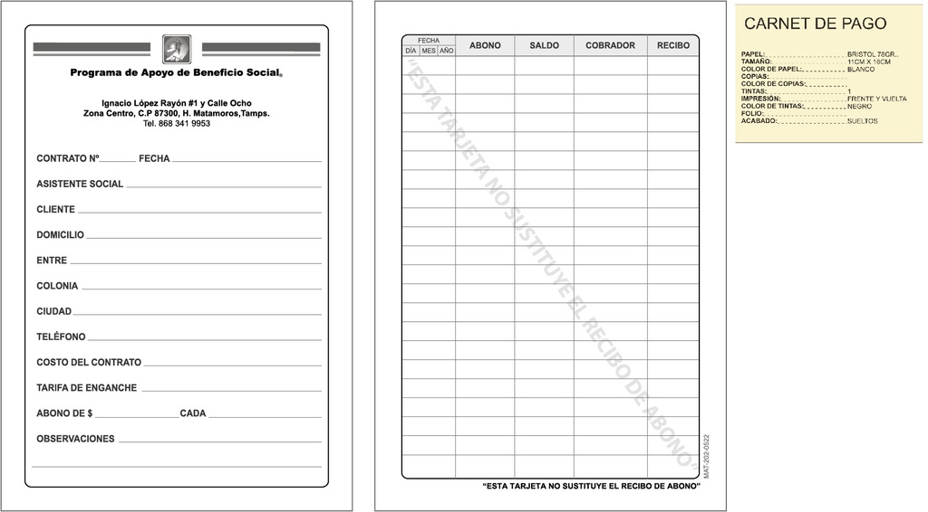 CARNET DE PAGO