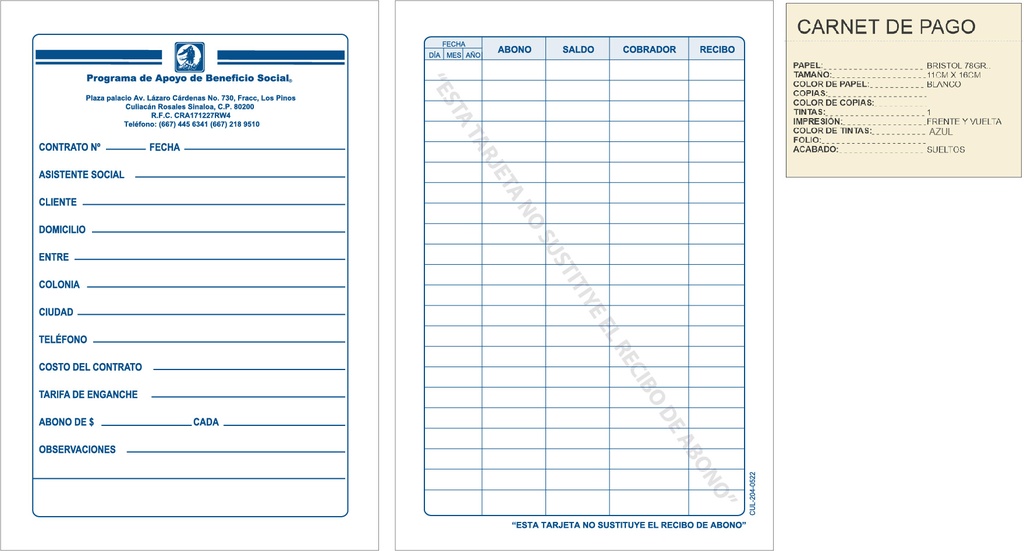 CARNET DE PAGO