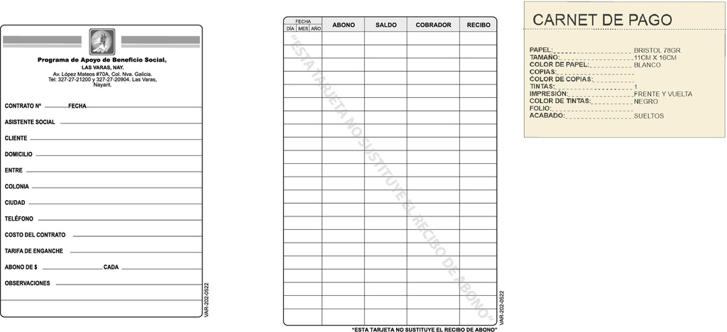 CARNET DE PAGO