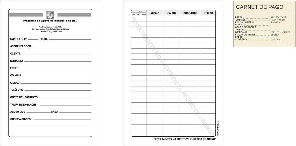CARNET DE PAGOS