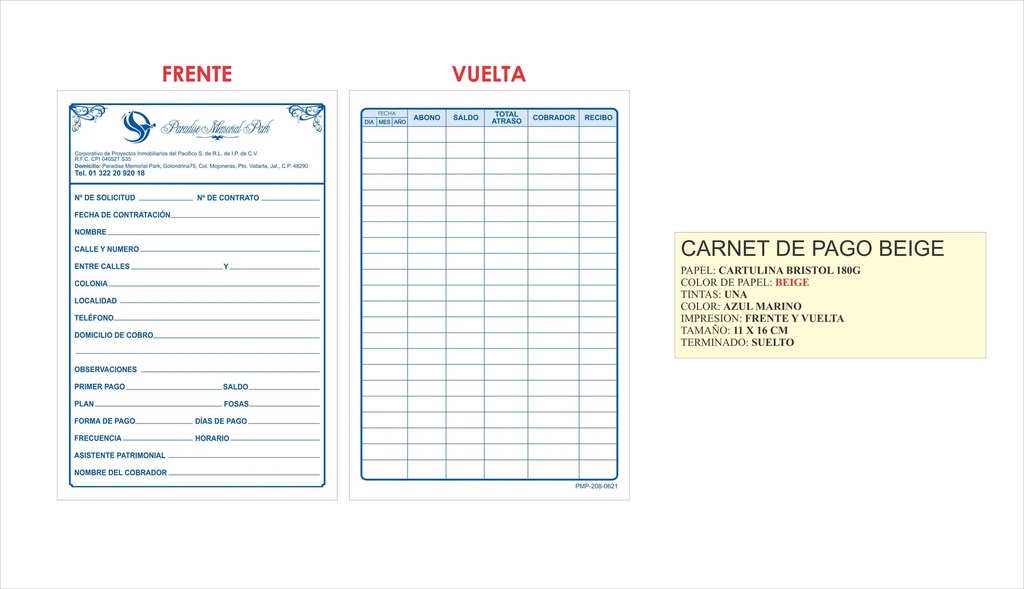 CARNET DE PAGOS CONTABLE