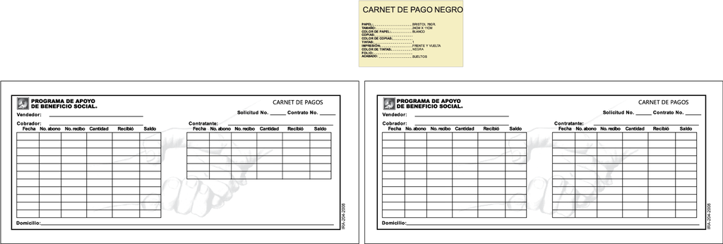 CARNET DE PAGOS NEGRO