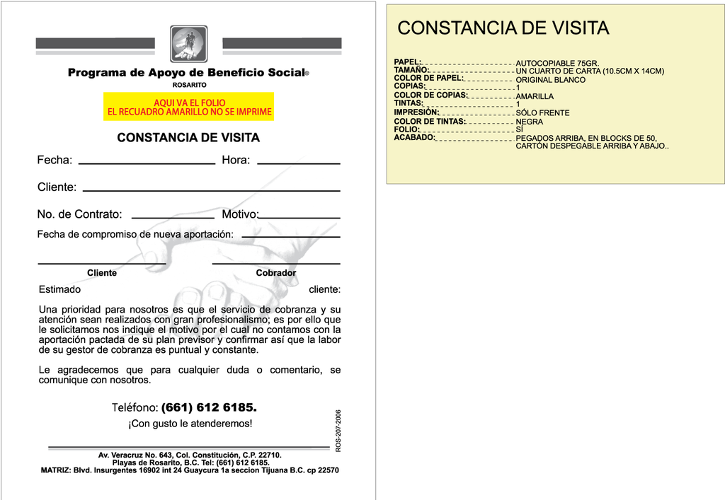 CONSTANCIA DE VISITA