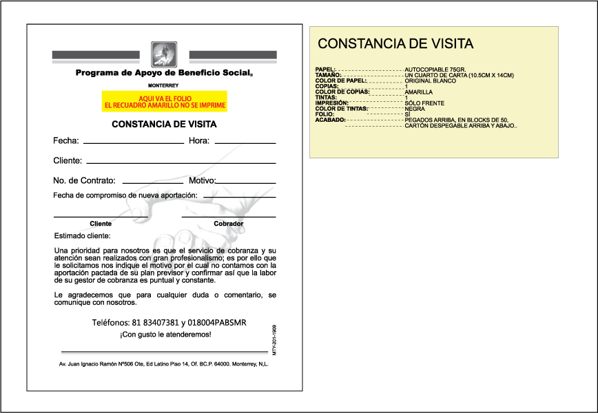 CONSTANCIA DE VISITA