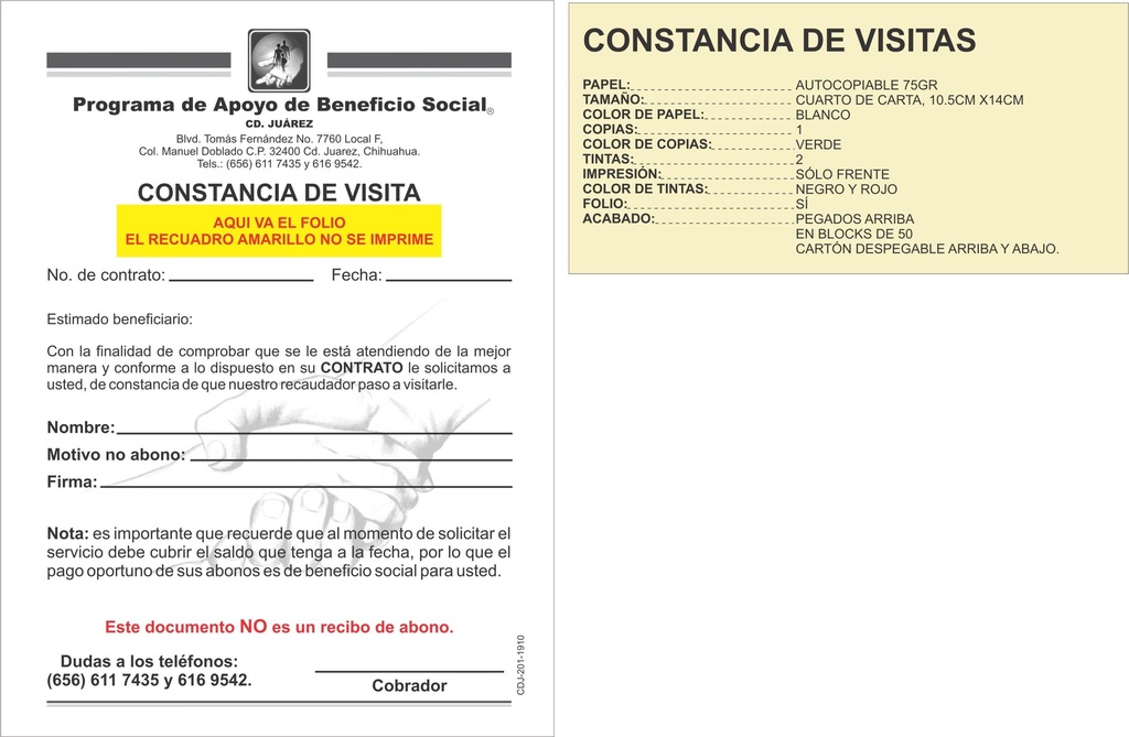 CONSTANCIA DE VISITA