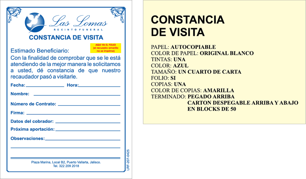 CONSTANCIA DE VISITA