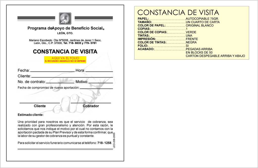 CONSTANCIA DE VISITA