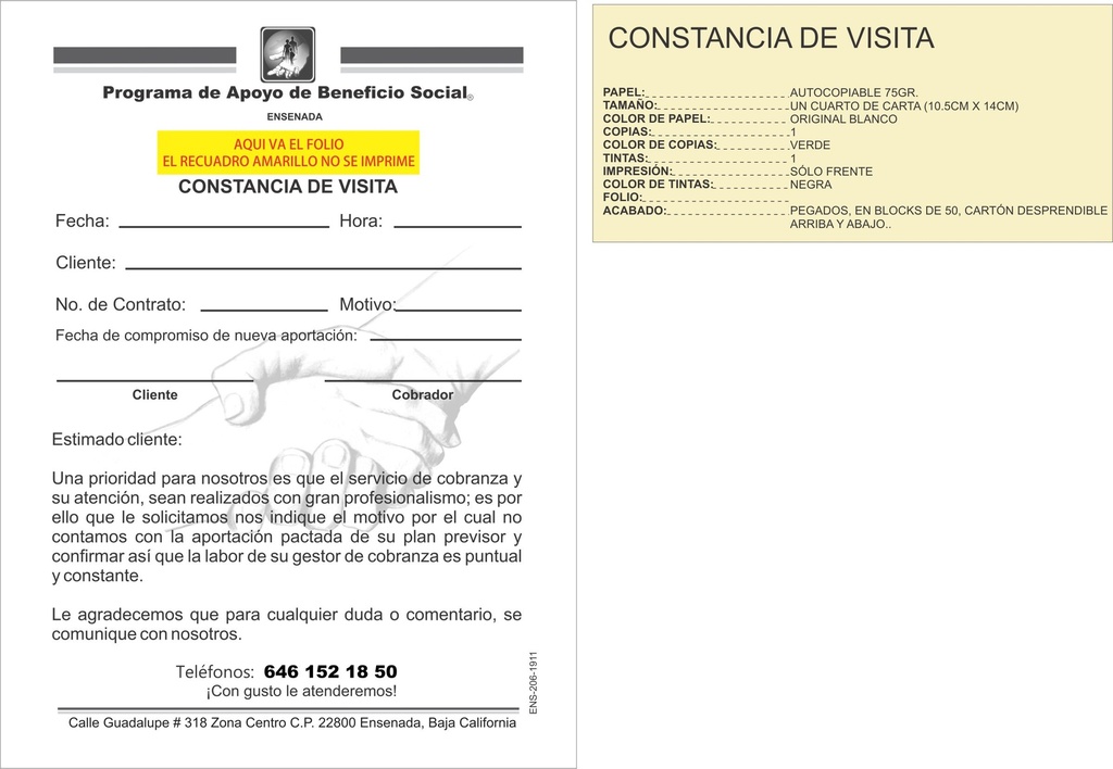 CONSTANCIA DE VISITA