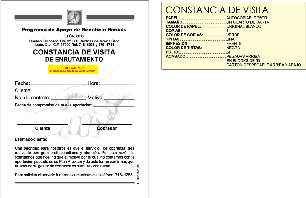 CONSTANCIA DE VISITA DE ENRUTAMIENTO