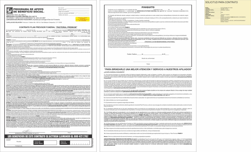 PUE - CONTRATO PASTORAL PREMIUM