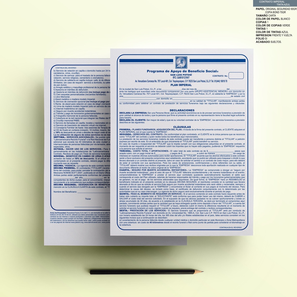 CONTRATO PLAN IMPERIAL AZUL