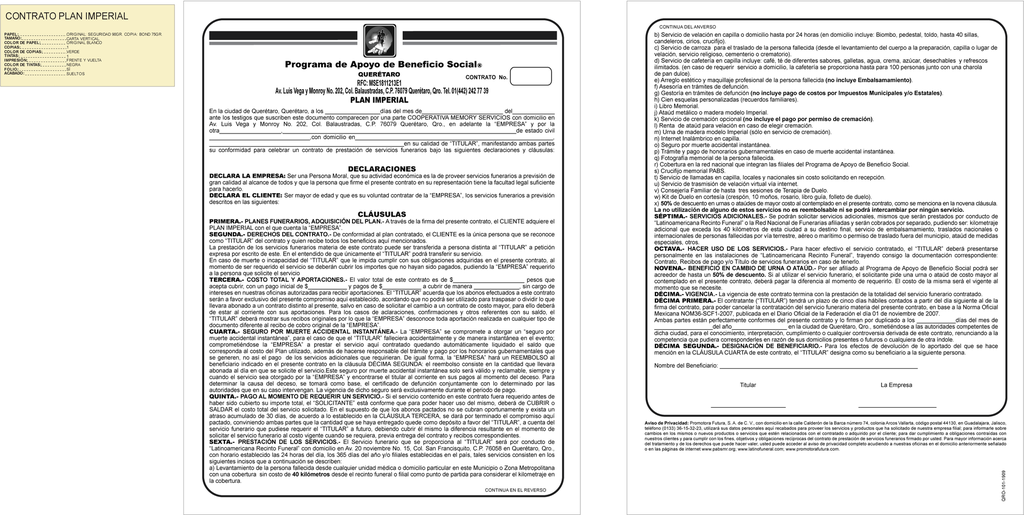CONTRATO PLAN IMPERIAL TINTA NEGRA