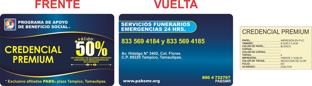TAMP - CREDENCIAL PREMIUM