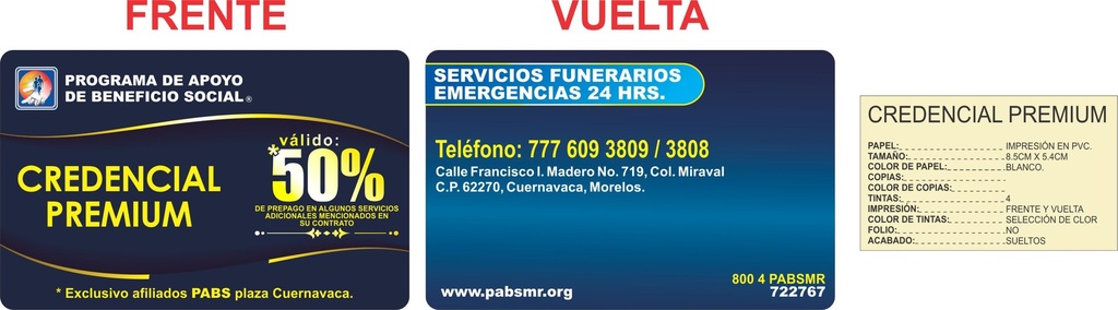 CUE - CREDENCIAL PREMIUM