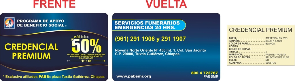 CREDENCIAL PREMIUM