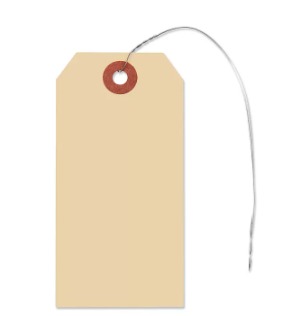 ETIQUETA MANILA CON ALAMBRE