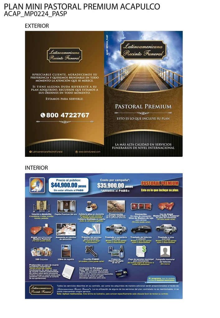 ACAP - PLAN MINI PASTORAL PREMIUM
