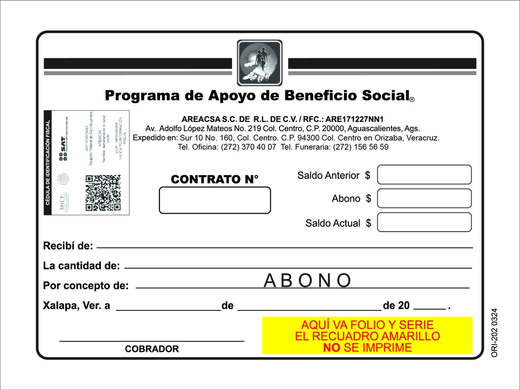 RECIBO DE ABONO AREACSA