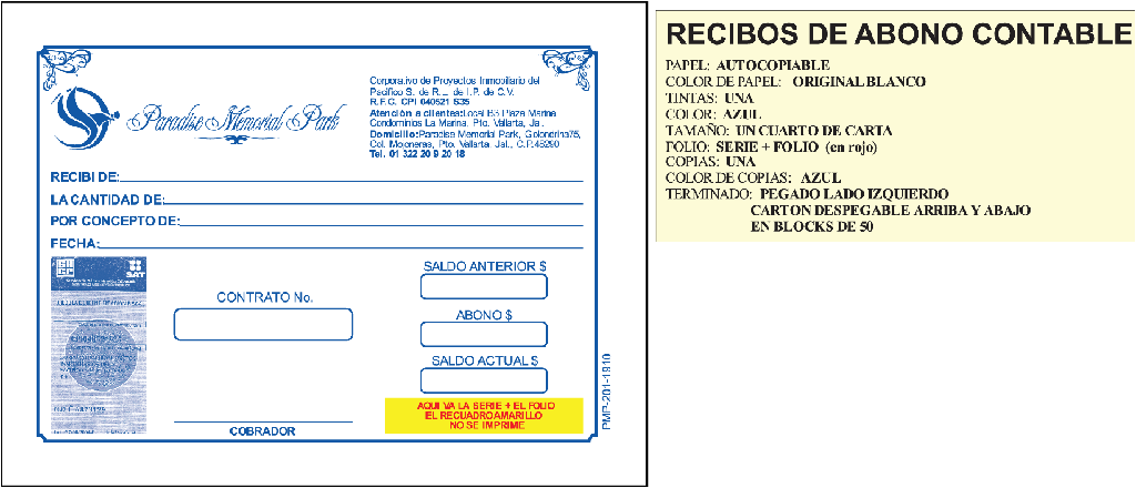RECIBO DE ABONO PMP