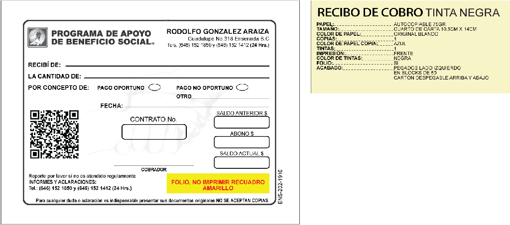 RECIBO DE COBRO RODOLFO