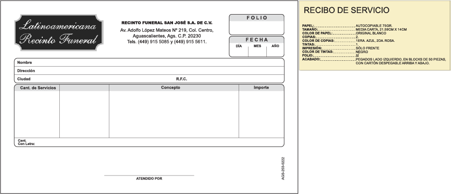 RECIBO DE SERVICIOS