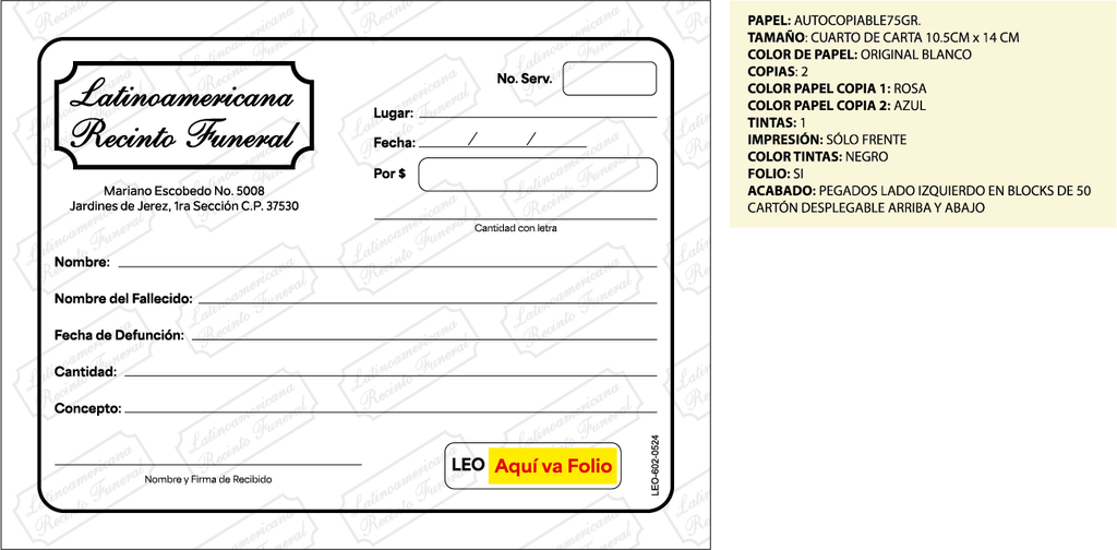 RECIBOS ADICIONALES LRF