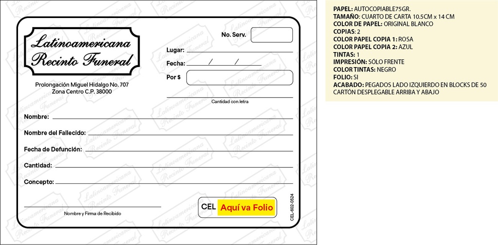 RECIBOS ADICIONALES LRF 