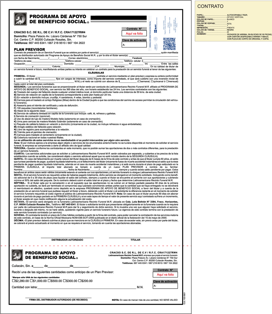 SOLICITUD CONTRATO CRACSO