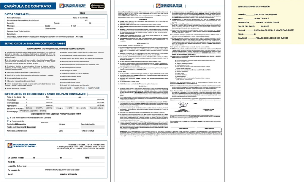 SOLICITUD CONTRATO GUANATE
