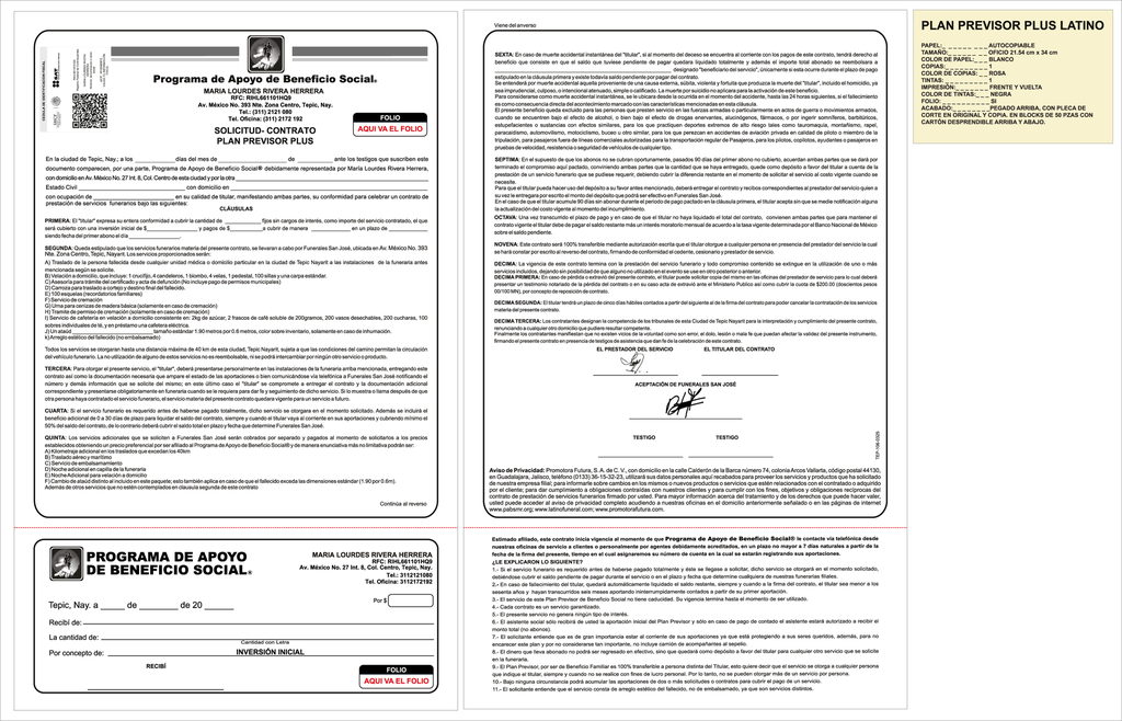 TEP - SOLICITUD CONTRATO PLAN PREVISOR PLUS LR