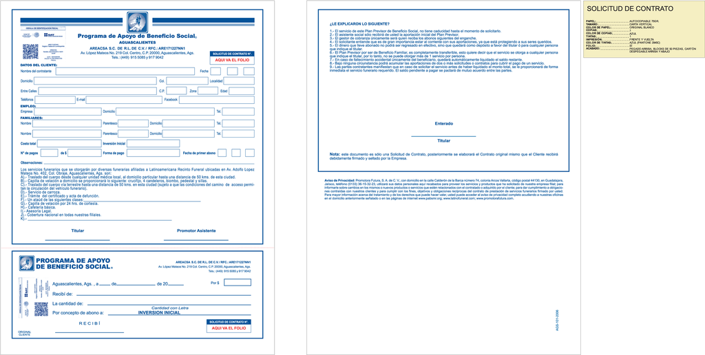 SOLICITUD DE CONTRATO AREACSA