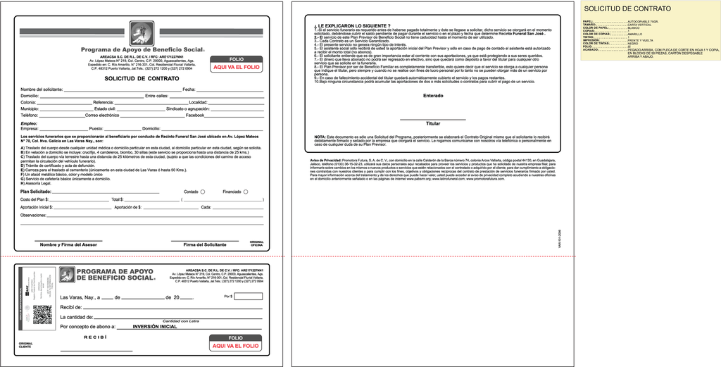 SOLICITUD DE CONTRATO AREACSA