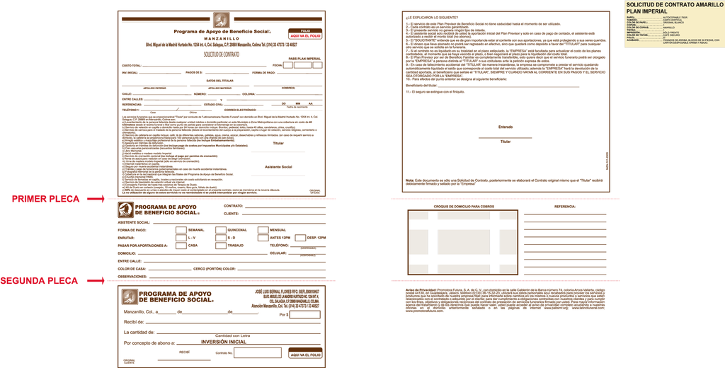 SOLICITUD DE CONTRATO PLAN IMPERIAL AMARILLO