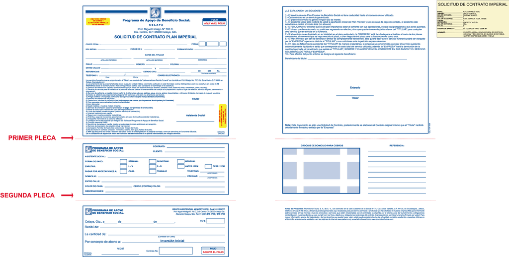 SOLICITUD DE CONTRATO PLAN IMPERIAL AZUL