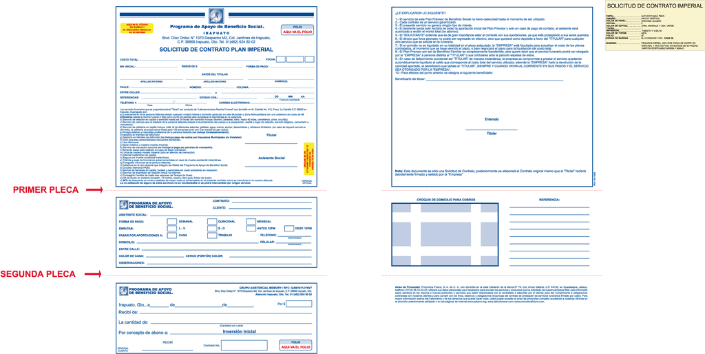 SOLICITUD DE CONTRATO PLAN IMPERIAL TINTA AZUL