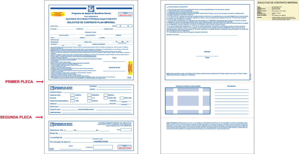 SOLICITUD DE CONTRATO PLAN IMPERIAL TINTA AZUL