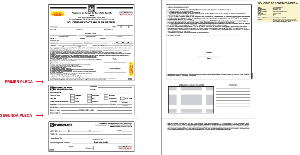 SOLICITUD DE CONTRATO PLAN IMPERIAL TINTA NEGRA