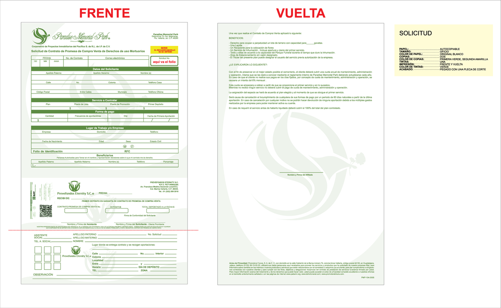 SOLICITUD PREVEFONDOS ETERNITY
