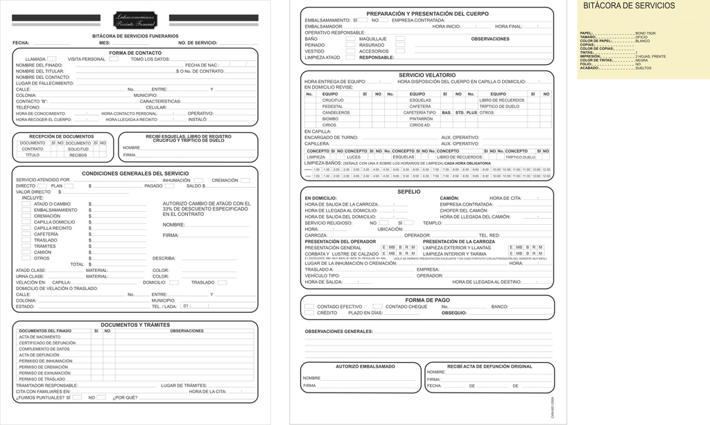 CAN - TITULO DE SERVICIOS FUENERARIOS