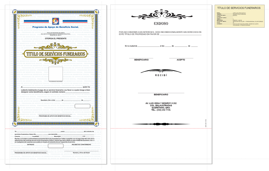 TITULO DE SERVICIOS FUNERARIOS