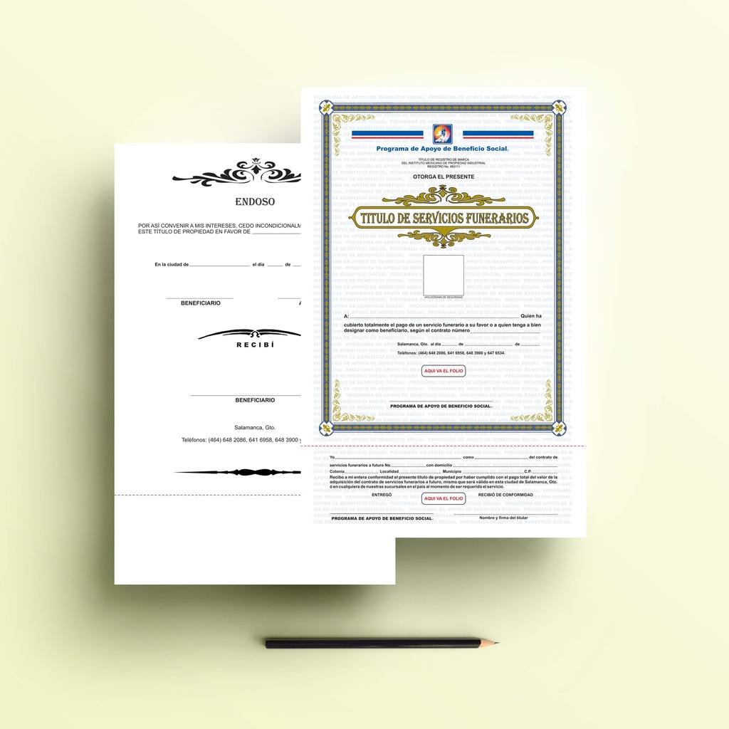 TITULO DE SERVICIOS FUNERARIOS