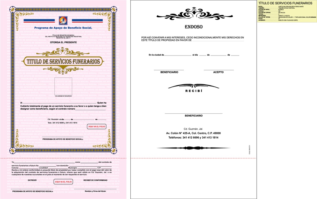 TITULOS DE SERVICIO GUANATE