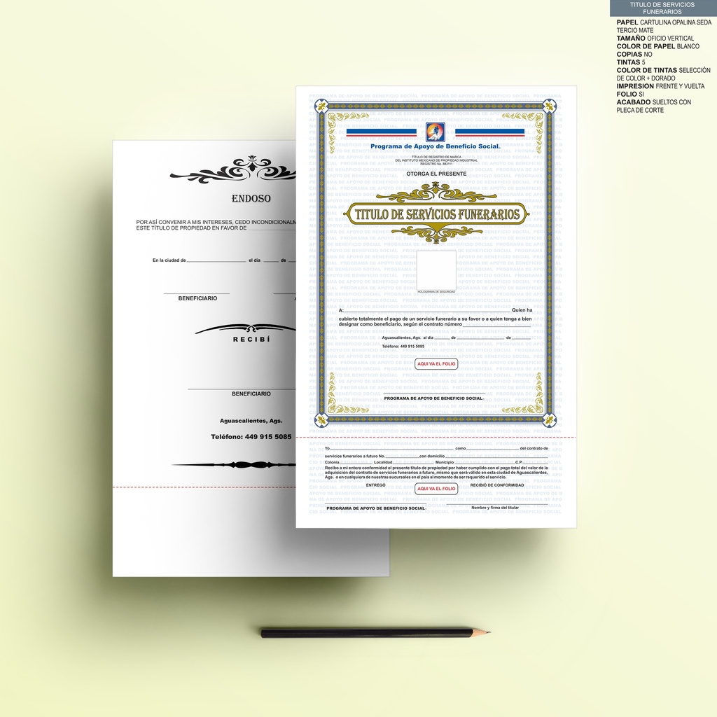TITULOS DE SERVICIOS