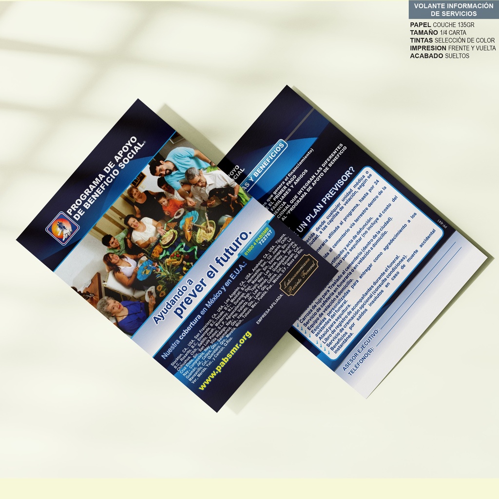 VOLANTE DE INFORMACIÓN DE SERVICIOS