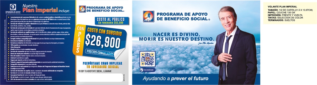 VOLANTE PLAN IMPERIAL PRECIO 