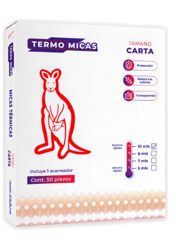 MICA TERMICA TAMAÑO CARTA PAQ C/ 50