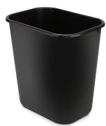 BOTE DE PLASTICO PARA BASURA RECTANGULAR NEGRO