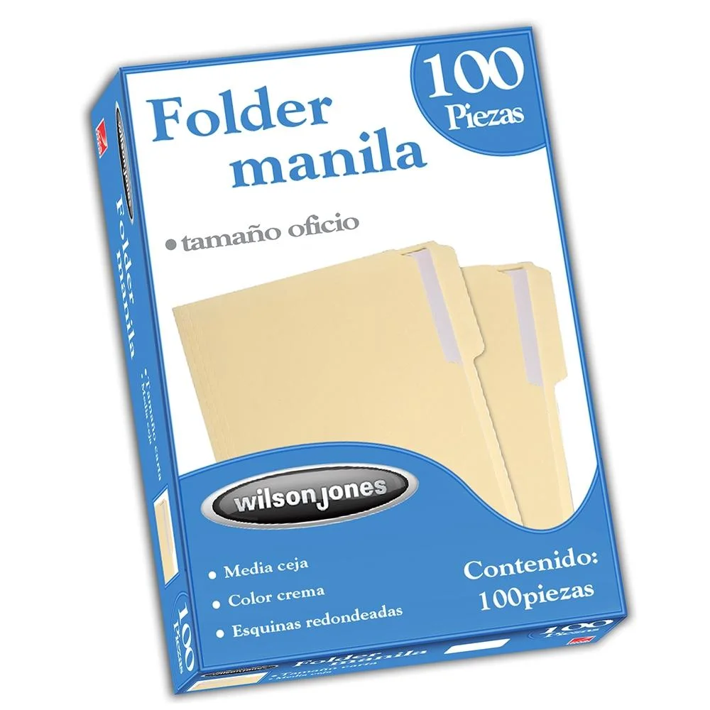 FOLDERS TAM OFICIO paquete de 100 