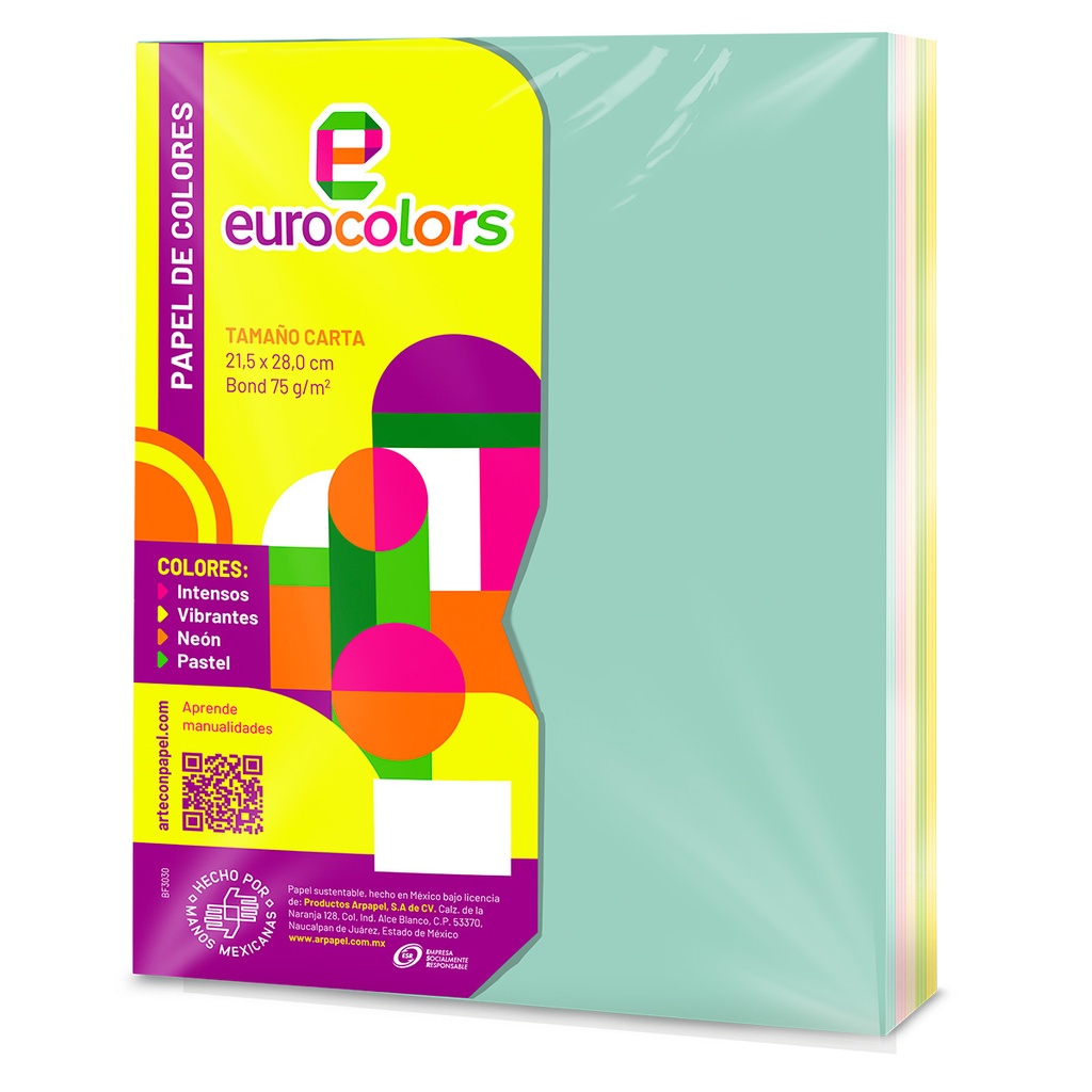HOJAS COLOR PASTEL CON 100/H